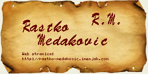 Rastko Medaković vizit kartica